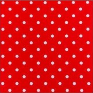 Plakfolie rol 200x45cm polkadot stippen rood/wit