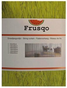 Frusqo draadjesgordijn olijfgroen 100x250cm