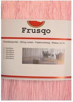 Frusqo draadjesgordijn lichtroze 90x200cm