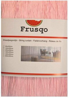 Frusqo draadjesgordijn lichtroze 100x250cm