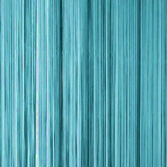 Frusqo draadjesgordijn turqoise 100x250cm