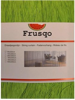 Frusqo draadjesgordijn lime 100x250cm
