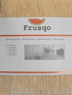 Frusqo draadjesgordijn beige 100x250cm