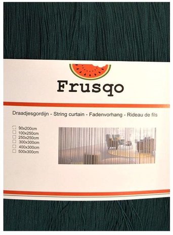 Frusqo draadjesgordijn peacock groen 90x200cm