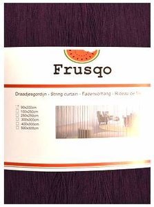 Frusqo draadjesgordijn aubergine 100x250cm