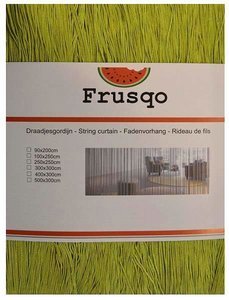 Frusqo draadjesgordijn olijfgroen 90x200cm