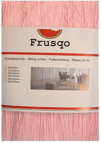 Frusqo draadjesgordijn lichtroze 90x200cm