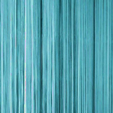 Frusqo draadjesgordijn turqoise 100x250cm