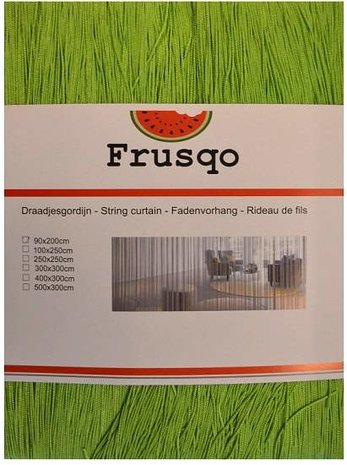 Frusqo draadjesgordijn lime 100x250cm
